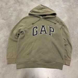 Vintage y2k 90s forest green spellout gap hoodie